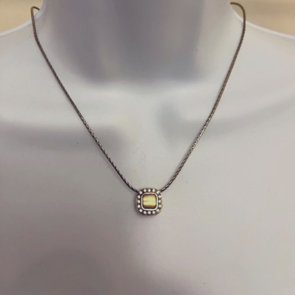 Brighton -Silver Gold/Black Reversible necklace.